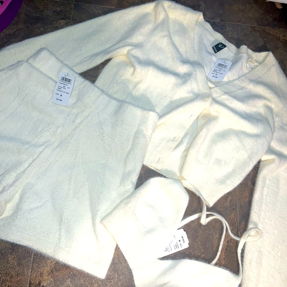 Cream Sweater Set